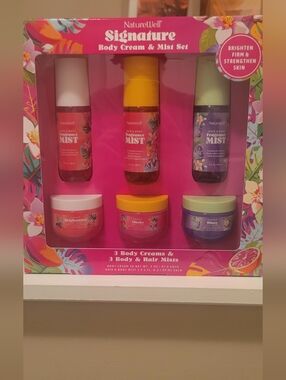 Signature Body Cream & Mist Set - Pink, Yellow, Green